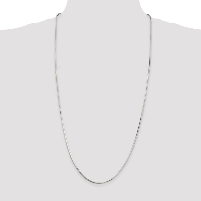 Buy Stylish 1.65mm Sterling Silver Octagonal Snake Chain - Affordable Elegance-4