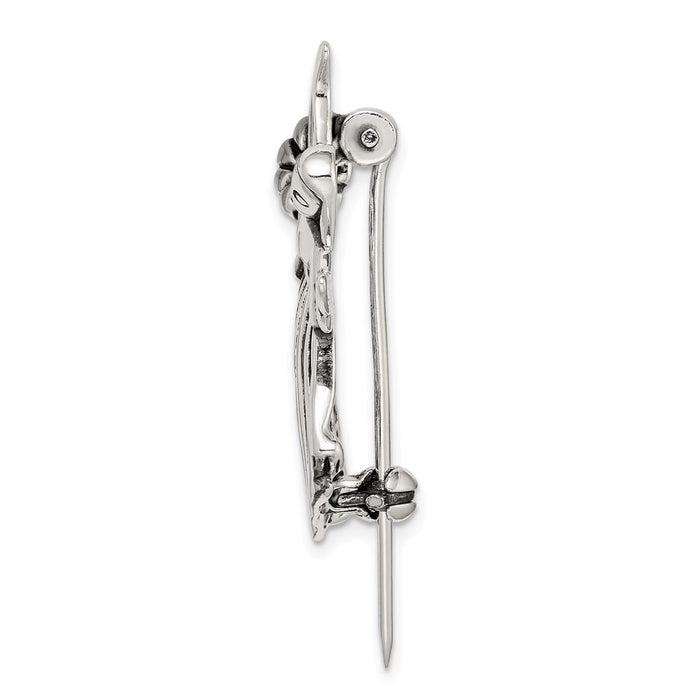 Buy Stylish Sterling Silver Antique Angel Flower Brooch - Clearance Price!-2