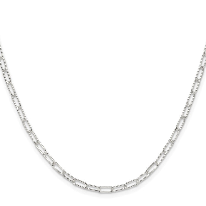 Buy Stylish 2.9mm Polished Sterling Silver Paperclip Chain - Affordable Luxury-2