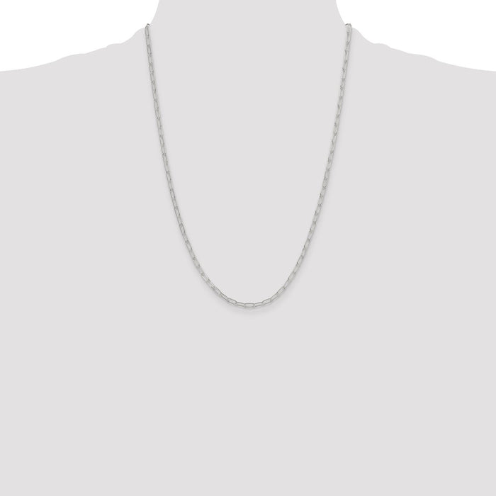 Buy Stylish 2.9mm Polished Sterling Silver Paperclip Chain - Affordable Luxury-4