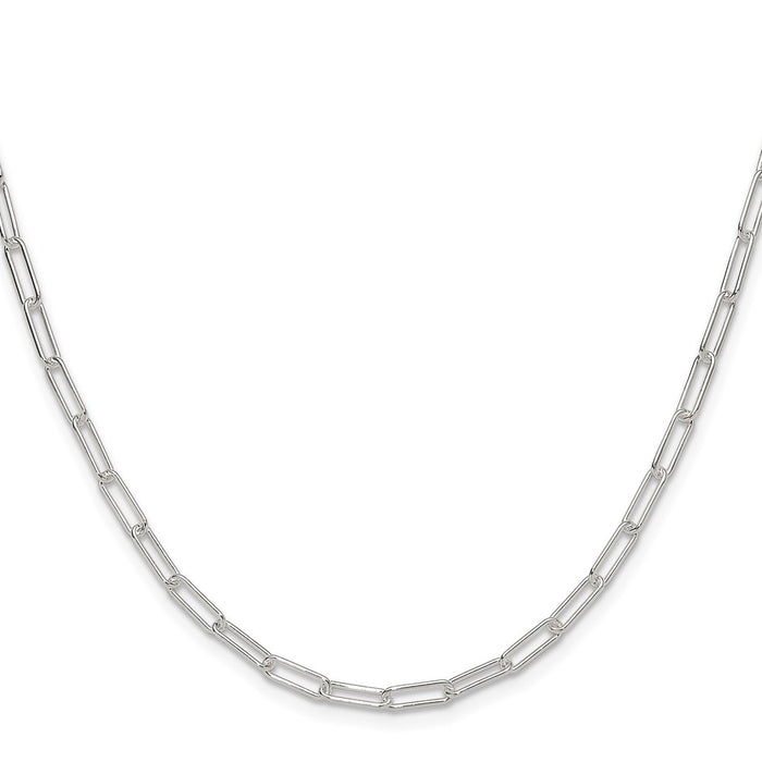 Exclusive 3.15mm Polished Sterling Silver Paperclip Chain - Affordable Luxury-2