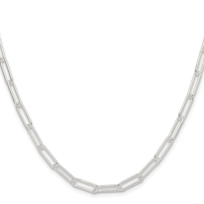 Buy Stylish 4.5mm Polished Sterling Silver Paperclip Chain - Affordable Luxury!-2