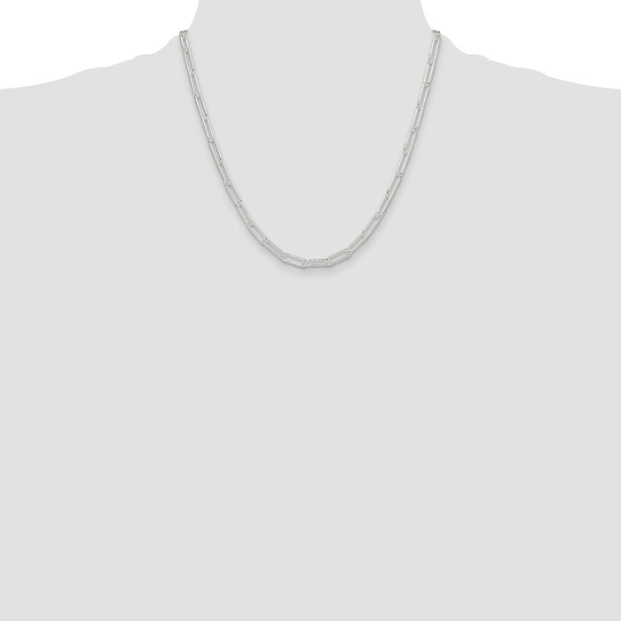 Buy Exclusive 4.5mm Polished Sterling Silver Paperclip Chain - Stylish Value!-4