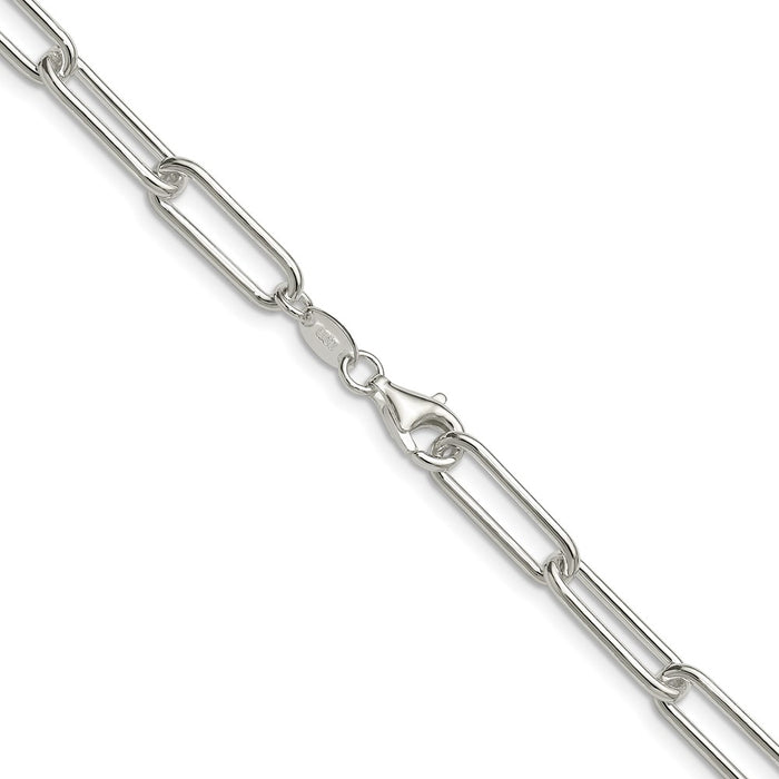 Buy Exclusive 5.5mm Polished Sterling Silver Paperclip Chain - Stylish Value-3