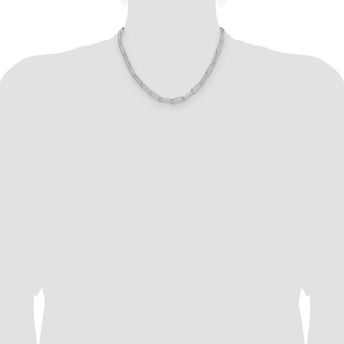 Buy Exclusive 5.5mm Sterling Silver Paperclip Chain - Stylish & Affordable!-4