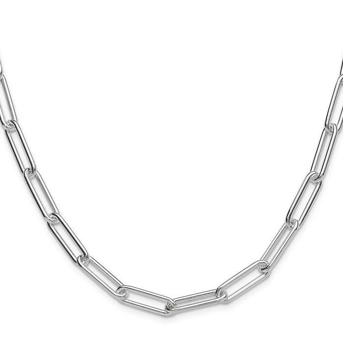 High-Quality 6.5mm Sterling Silver Paperclip Chain - Stylish & Affordable!-2