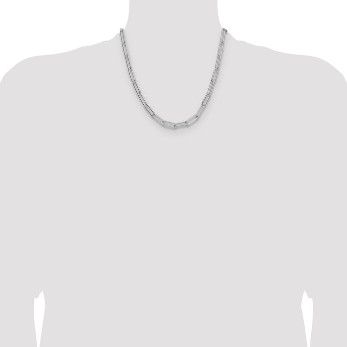 Buy Stylish 6.5mm Sterling Silver Paperclip Chain - High-Quality & Affordable!-4