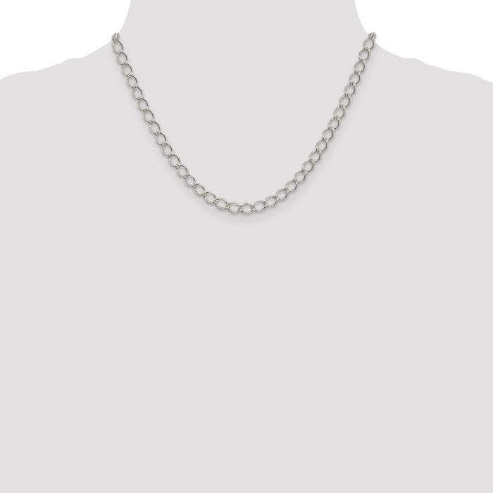 Buy Stylish 5.75mm Sterling Silver Elegant Open Curb Chain - Luxury Value-4