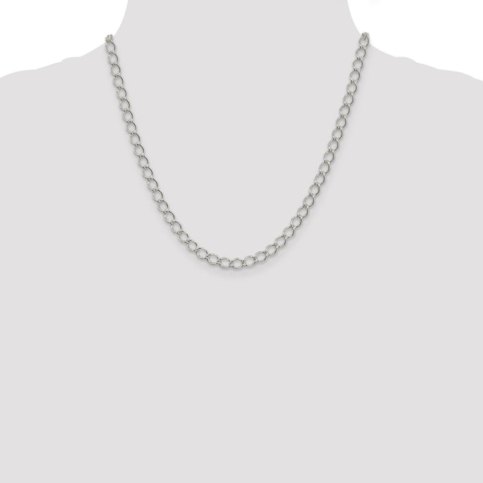 Buy Stylish 5.75mm Sterling Silver Open Curb Chain - High-Quality Design-4