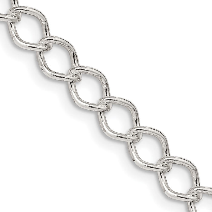 Buy Stylish 5.75mm Sterling Silver Open Curb Chain - High-Quality Elegance-1