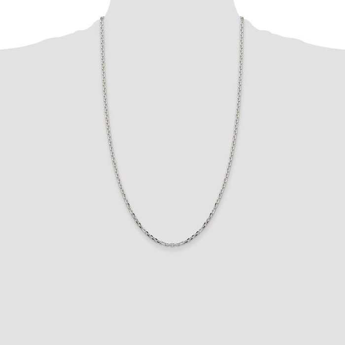 Buy Stylish 2.75mm Diamond-Cut Sterling Silver Forzantine Cable Chain - Luxury Value-4