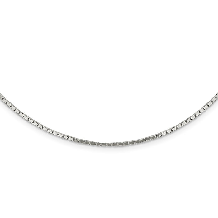 Buy High-Quality 1.5mm Sterling Silver Mirror Box Chain - Affordable Luxury!-2