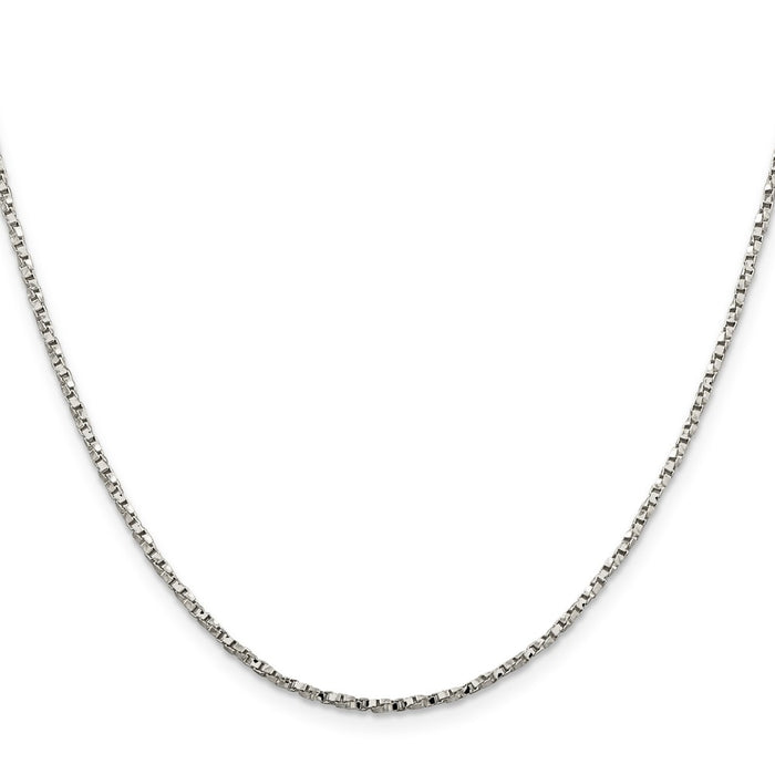 Buy 1.75mm Twisted Box Chain in Sterling Silver - Stylish & Affordable Value-2