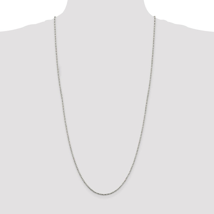 Buy Stylish 1.75mm Twisted Box Chain in Sterling Silver - Affordable Luxury!-4