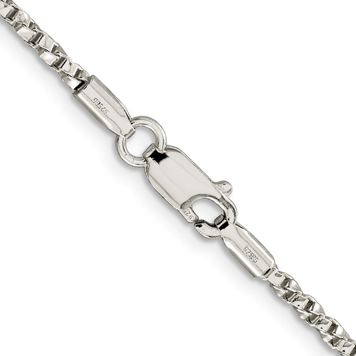 High-quality 2.25mm Twisted Box Chain in Sterling Silver | Stylish Value-3