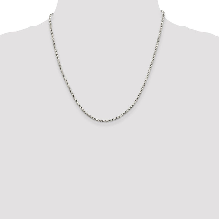 Buy Stylish 2.25mm Twisted Box Chain Necklace in High-Quality Sterling Silver-4
