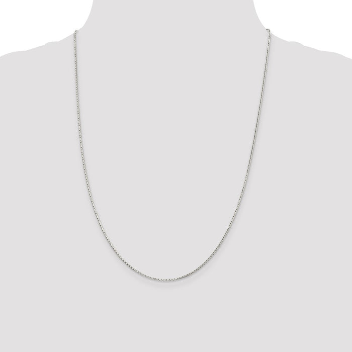 Buy Stylish 1.2mm Diamond-Cut Sterling Silver 8-Sided Mirror Box Chain-4