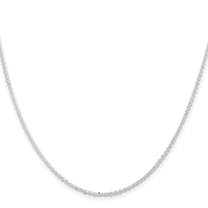 Buy Stylish 1.85mm Diamond-Cut Sterling Silver Forzantine Cable Chain-2