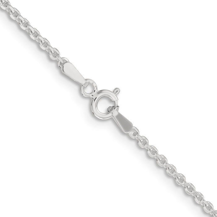 Buy Stylish 1.85mm Diamond-Cut Sterling Silver Forzantine Cable Chain-3