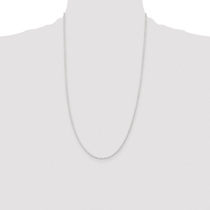 Buy Stylish 1.85mm Diamond-Cut Sterling Silver Forzantine Cable Chain-4