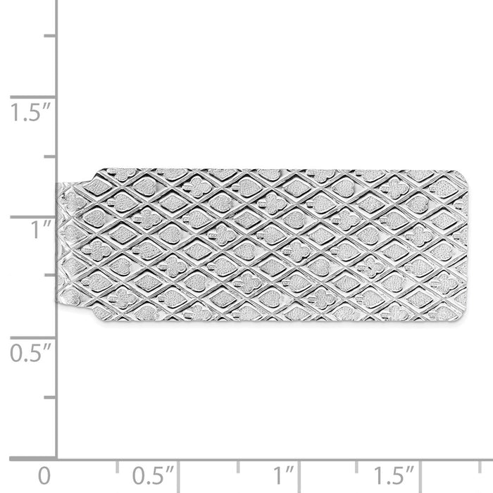 Buy Stylish Rhodium-Plated Sterling Silver Money Clip - Affordable Elegance-2