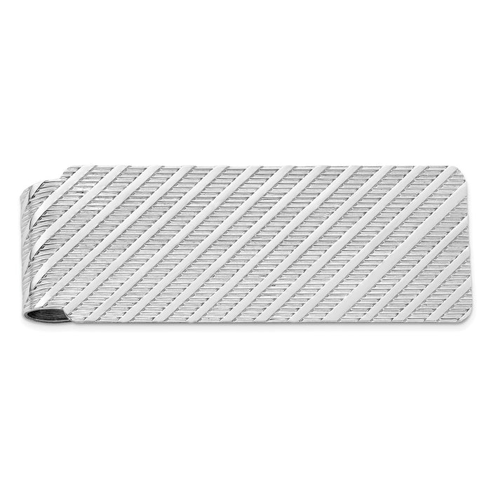 High-Quality Rhodium-Plated Sterling Silver Money Clip | Stylish & Affordable-1