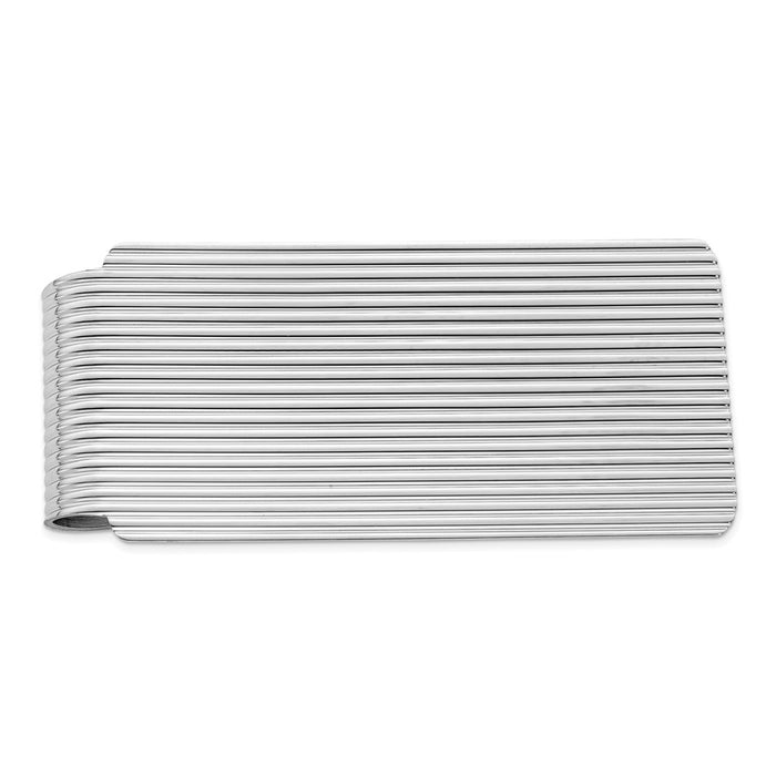 Buy Exclusive Rhodium-Plated Sterling Silver Money Clip - Affordable Luxury!-1