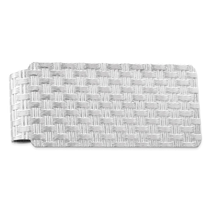 High-Quality Rhodium-Plated Sterling Silver Money Clip | Stylish Design, Affordable Price-1