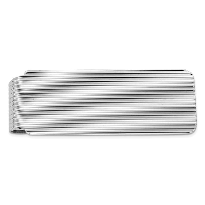 High-Quality Rhodium-Plated Sterling Silver Money Clip | Stylish & Affordable-1