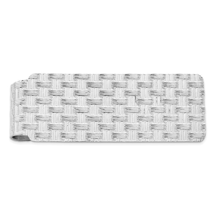 Buy Stylish Rhodium-Plated Sterling Silver Money Clip - Affordable Luxury!-1