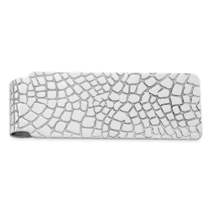High-Quality Rhodium-Plated Sterling Silver Money Clip | Stylish Value Accessory-1