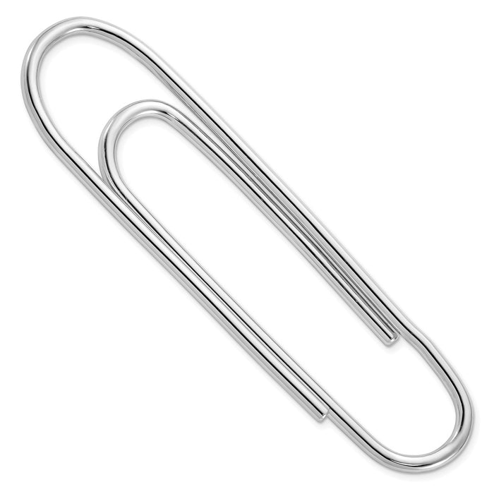 Buy Stylish Rhodium-Plated Sterling Silver Money Clip - Affordable Luxury!-1