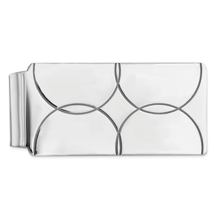 Exclusive Rhodium-Plated Sterling Silver Money Clip - Stylish & Affordable-1