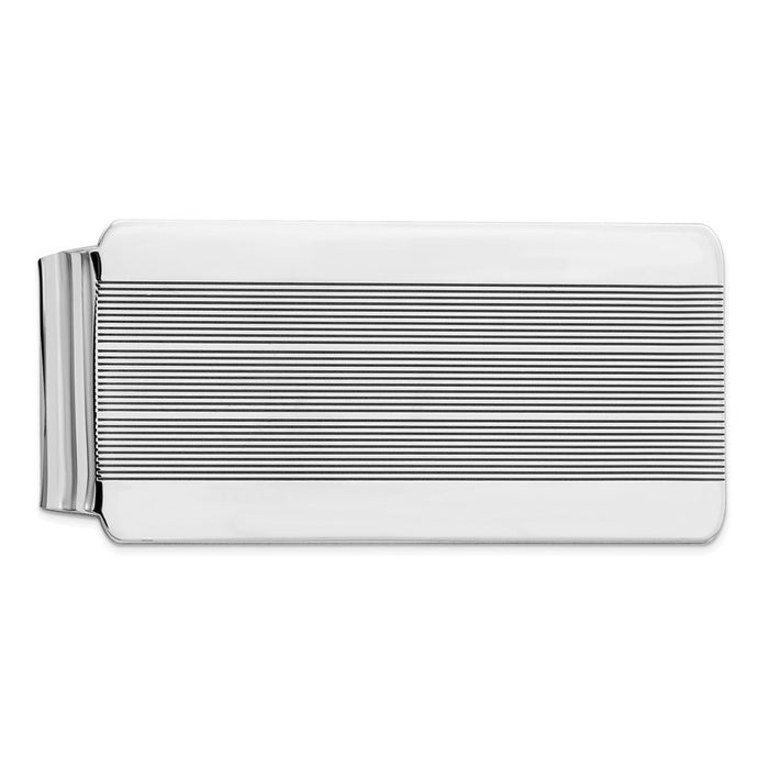 Exclusive Rhodium-Plated Sterling Silver Money Clip | Stylish & Affordable Design-1