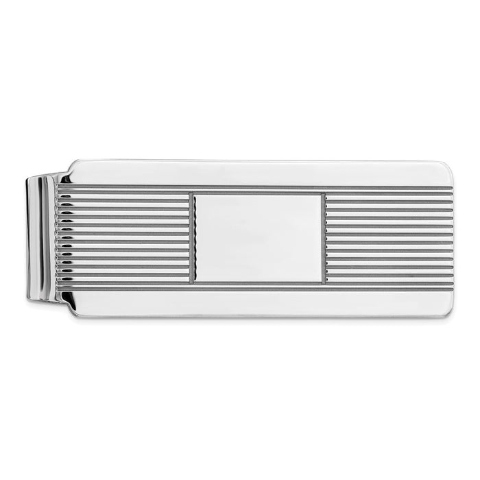High-Quality Rhodium-Plated Sterling Silver Money Clip | Stylish & Affordable!-1