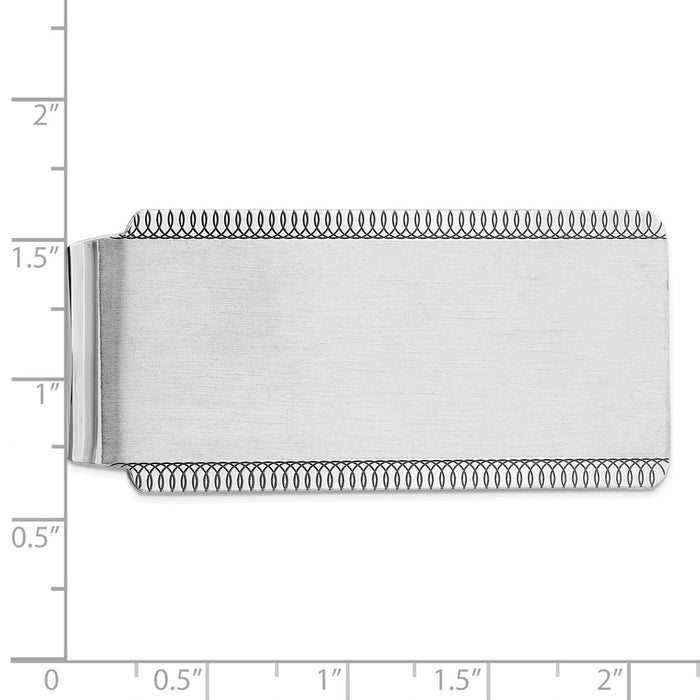 Buy Stylish Satin Rhodium-Plated Sterling Silver Money Clip - Affordable Luxury-2