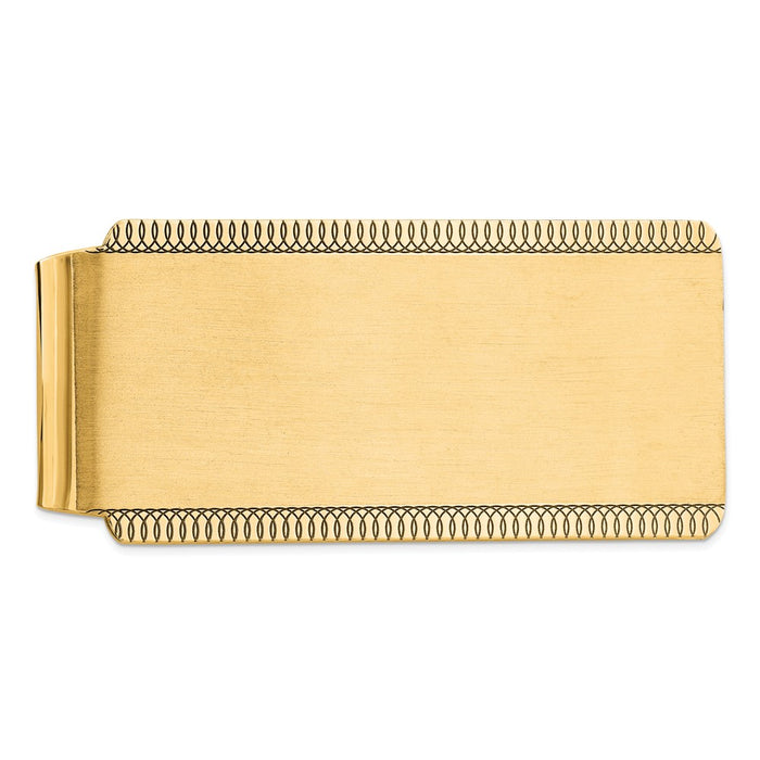 Buy Stylish Satin Gold-Plated Front Money Clip in Sterling Silver - Exclusive Value-1