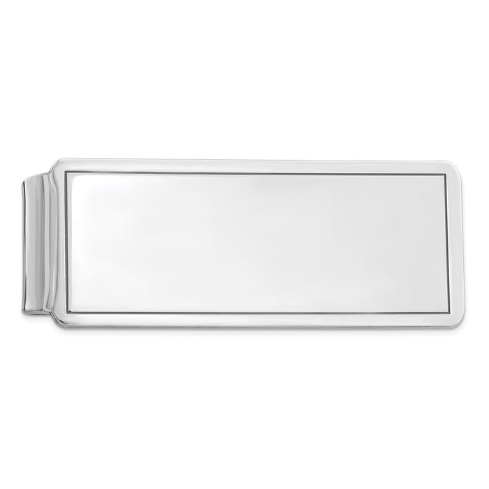 Exclusive Rhodium-Plated Sterling Silver Money Clip - Stylish & Affordable-1