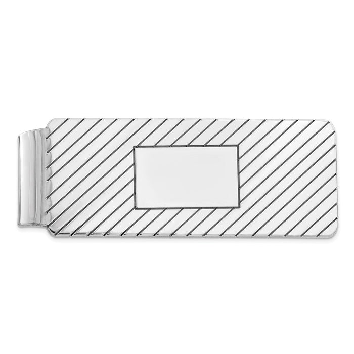 High-Quality Rhodium-Plated Sterling Silver Money Clip | Stylish & Affordable Design-1