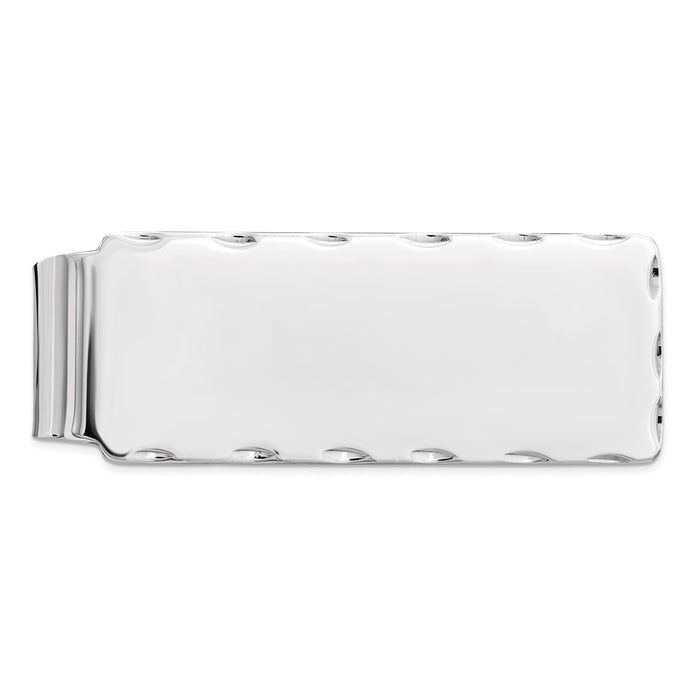 Exclusive Rhodium-Plated Sterling Silver Money Clip - Stylish & Affordable Value-1