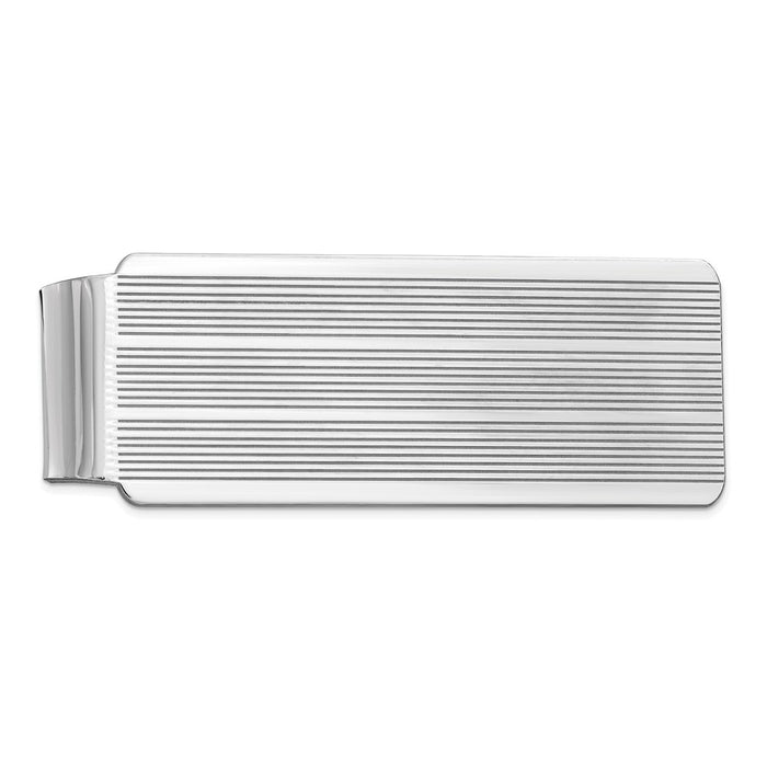 Exclusive Rhodium-Plated Sterling Silver Money Clip | Stylish & Affordable Design-1