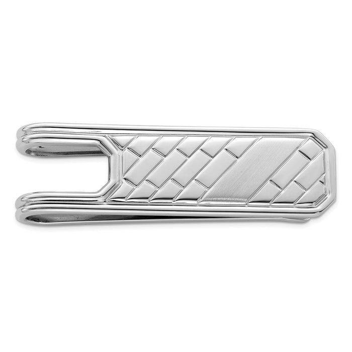 Buy Stylish Rhodium-Plated Sterling Silver Money Clip - Affordable Luxury Design-1