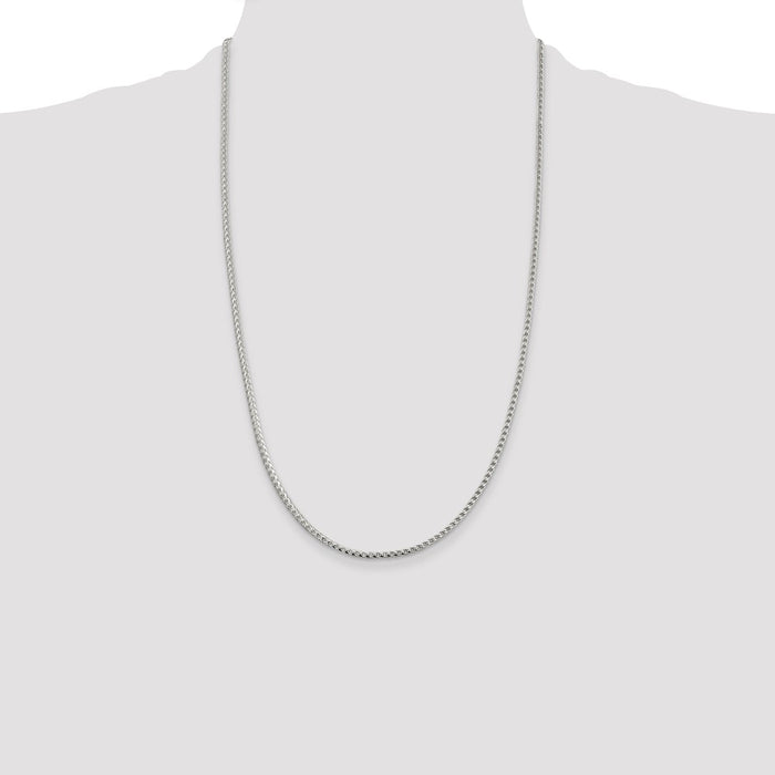 Buy Exclusive 2.55mm Diamond-Cut Square Franco Chain | Stylish Sterling Silver-4