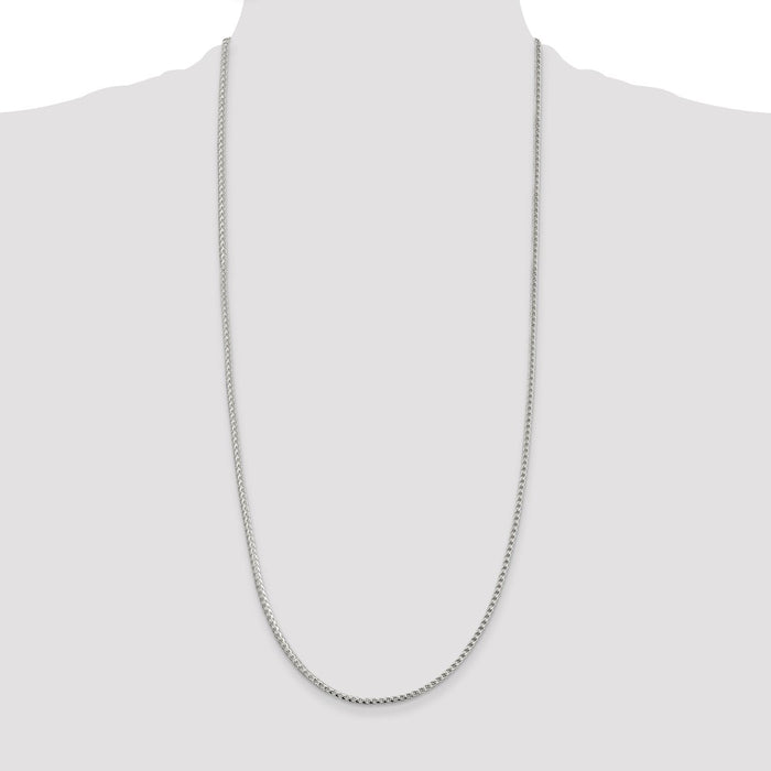 Buy Stylish 2.55mm Diamond-Cut Sterling Silver Franco Chain - Luxury Value-4