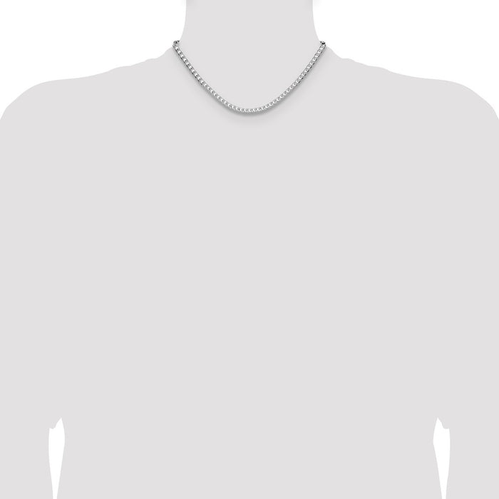 Buy Stylish 4.7mm Diamond-Cut Square Franco Chain in Sterling Silver - Luxury Value!-4