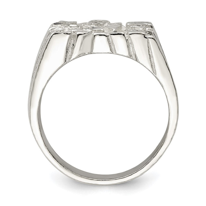 High-Quality Sterling Silver Textured Nugget Ring | Stylish & Affordable Jewelry-2