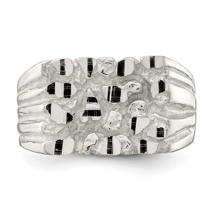 High-Quality Sterling Silver Textured Nugget Ring - Stylish Design, Affordable Price-5