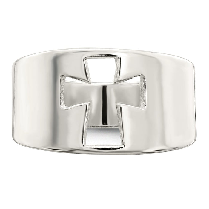 Exclusive Sterling Silver Cross Design Cutout Ring - Stylish & Affordable!-4
