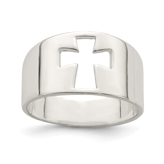 High-Quality Sterling Silver Cross Design Cutout Ring | Stylish & Affordable