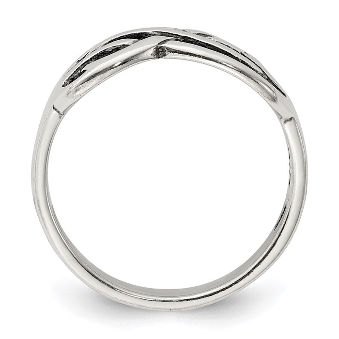 Shop Stylish Antiqued Sterling Silver Knot Ring - 14G, 0.85mm, Affordable Elegance-2